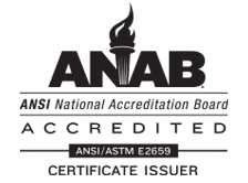 ANAB accredited #1020